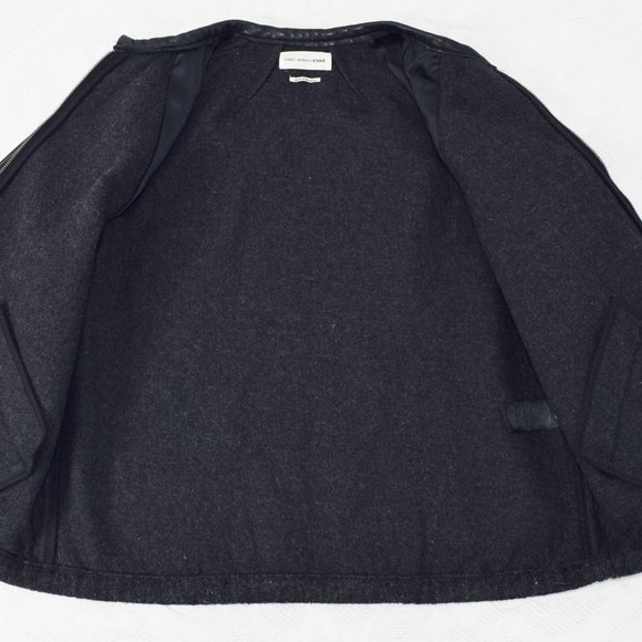 Isabel Marant Etoile Cypress Varsity Jacket Wool Leather Bomber Coat 36 M 6 - Picture 7 of 15